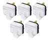 Permaplug Heavy-Duty 13 Amp UK 3-Pin Mains Plug Pack of 5