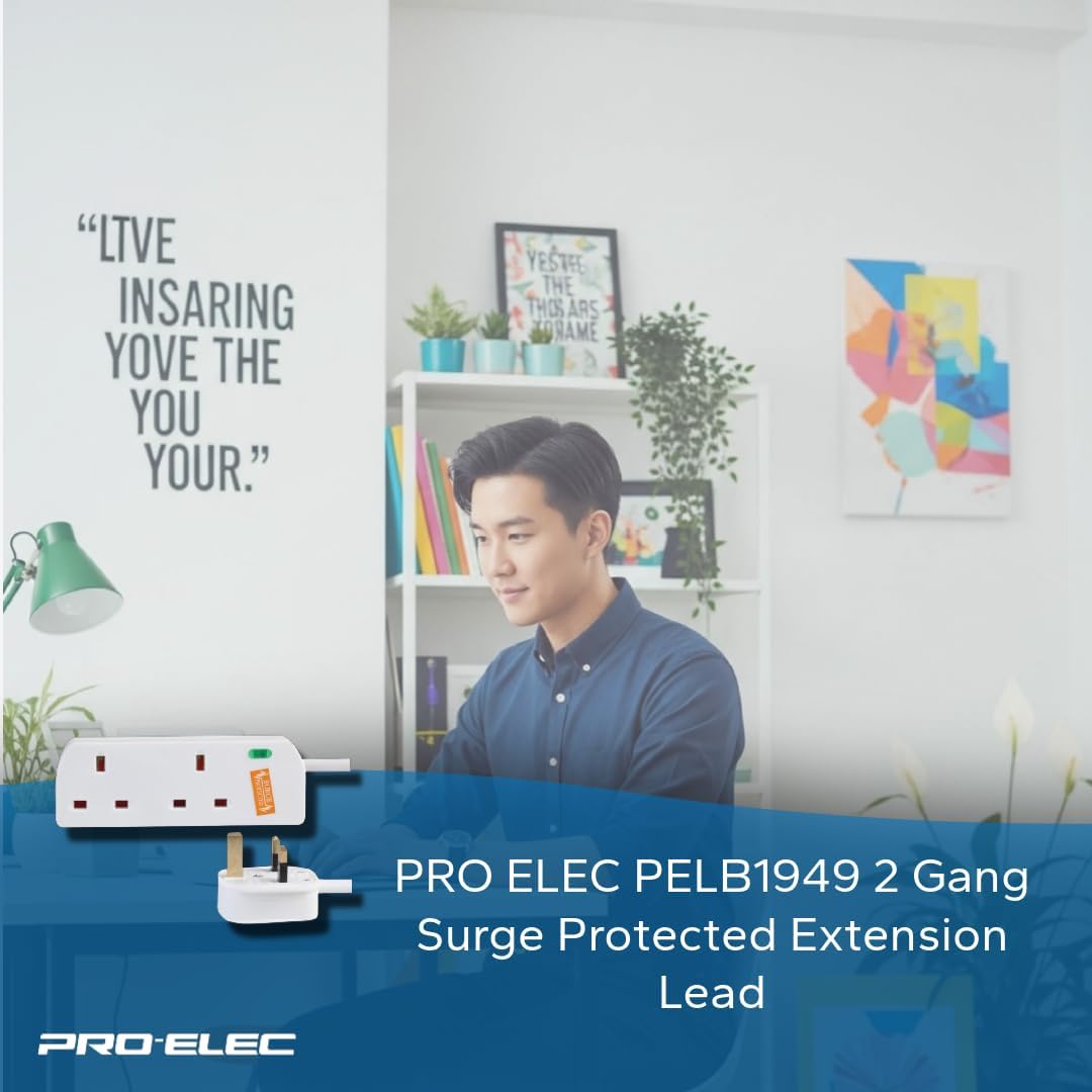 2 Way Extension Lead - 3m- PELB1949