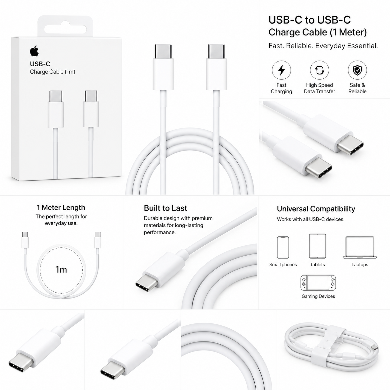 Usb Type C Charging Cable - 1m- Apple