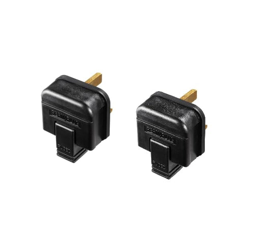 Heavy-Duty 13 Amp UK 3-Pin Mains Plug Pack of 2