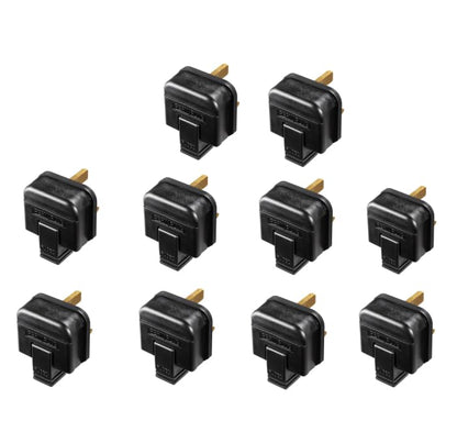 Permaplug Heavy-Duty 13 Amp UK 3-Pin Mains Plug Pack of 10