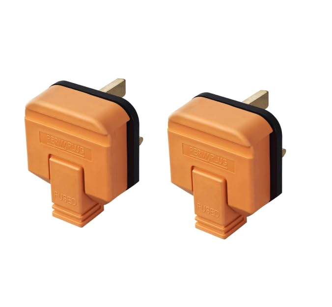 Permaplug Heavy-Duty 13 Amp UK 3-Pin Mains Plug Pack of 5