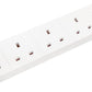 PELB1537 4 Gang Surge Protected Extension Lead White – 8 Metre