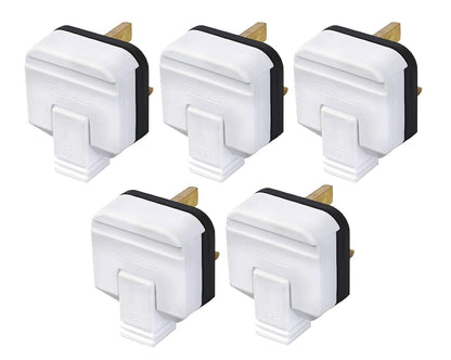 Permaplug Heavy-Duty 13 Amp UK 3-Pin Mains Plug Pack of 5