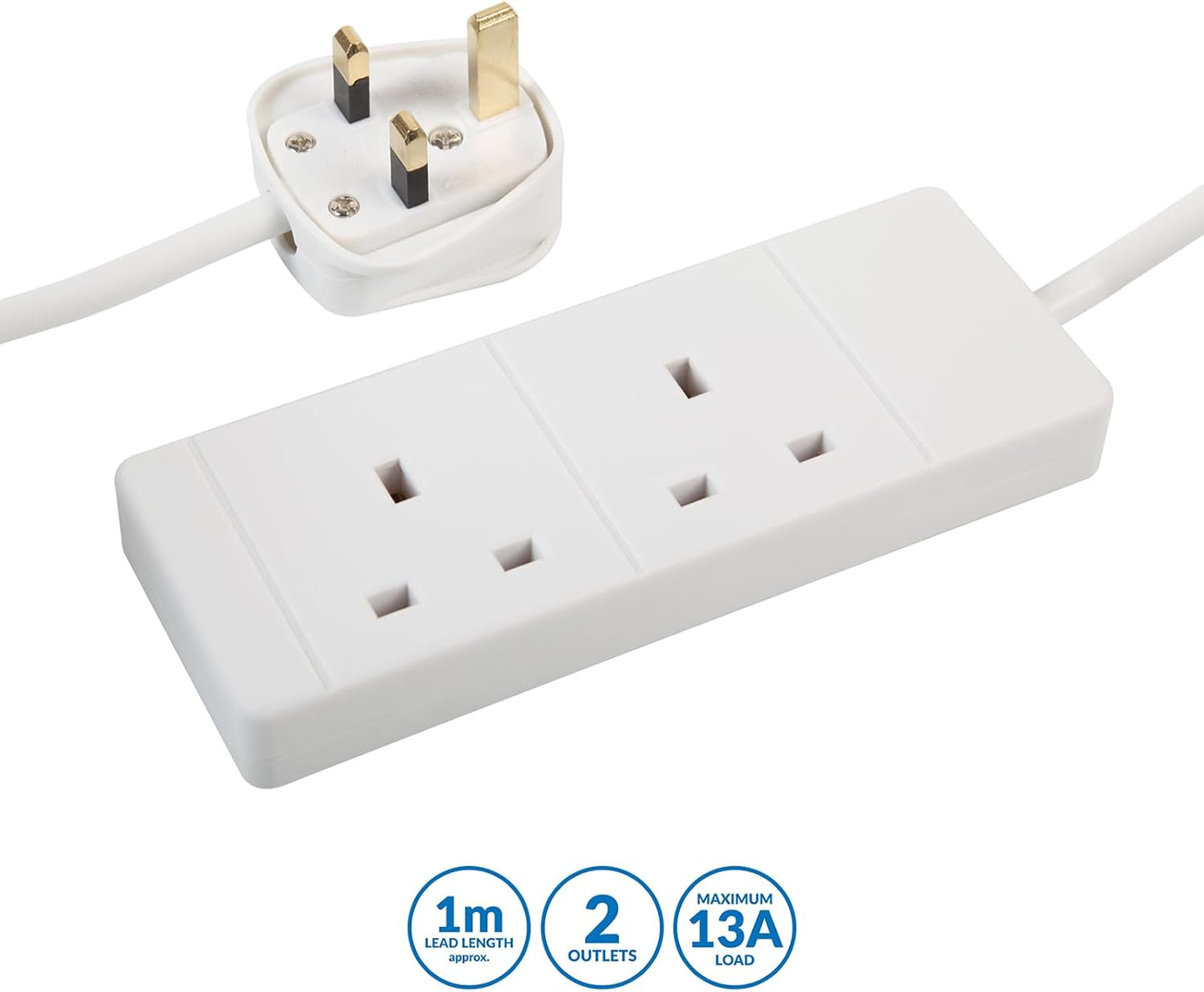 2 Way Extension Lead-1m-PEL00899