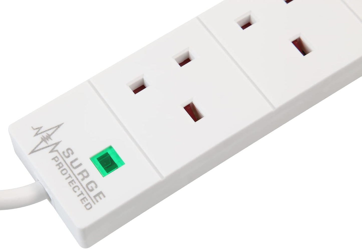 PELB1537 4 Gang Surge Protected Extension Lead White – 8 Metre