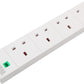 PELB1537 4 Gang Surge Protected Extension Lead White – 8 Metre