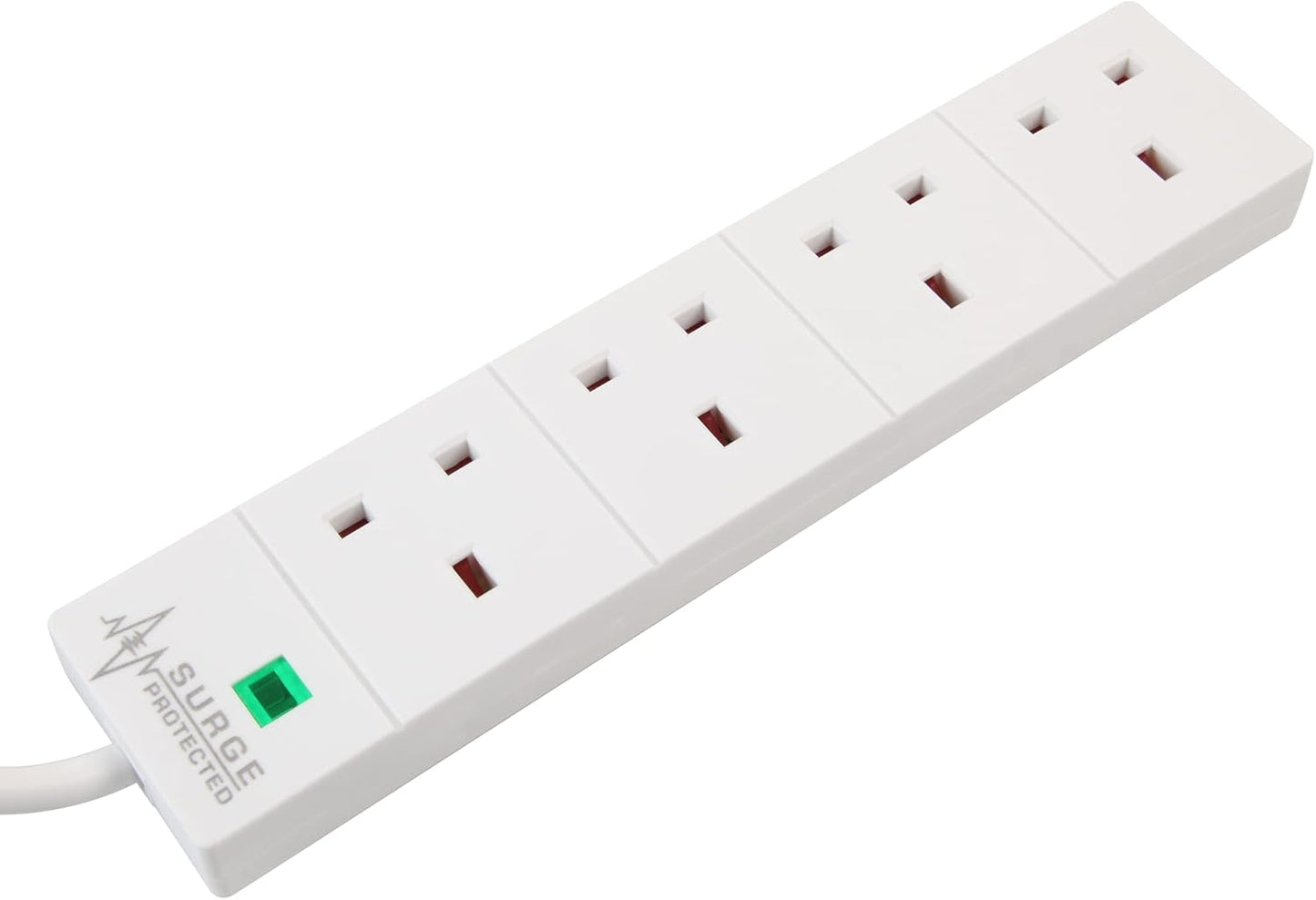 PELB1537 4 Gang Surge Protected Extension Lead White – 8 Metre
