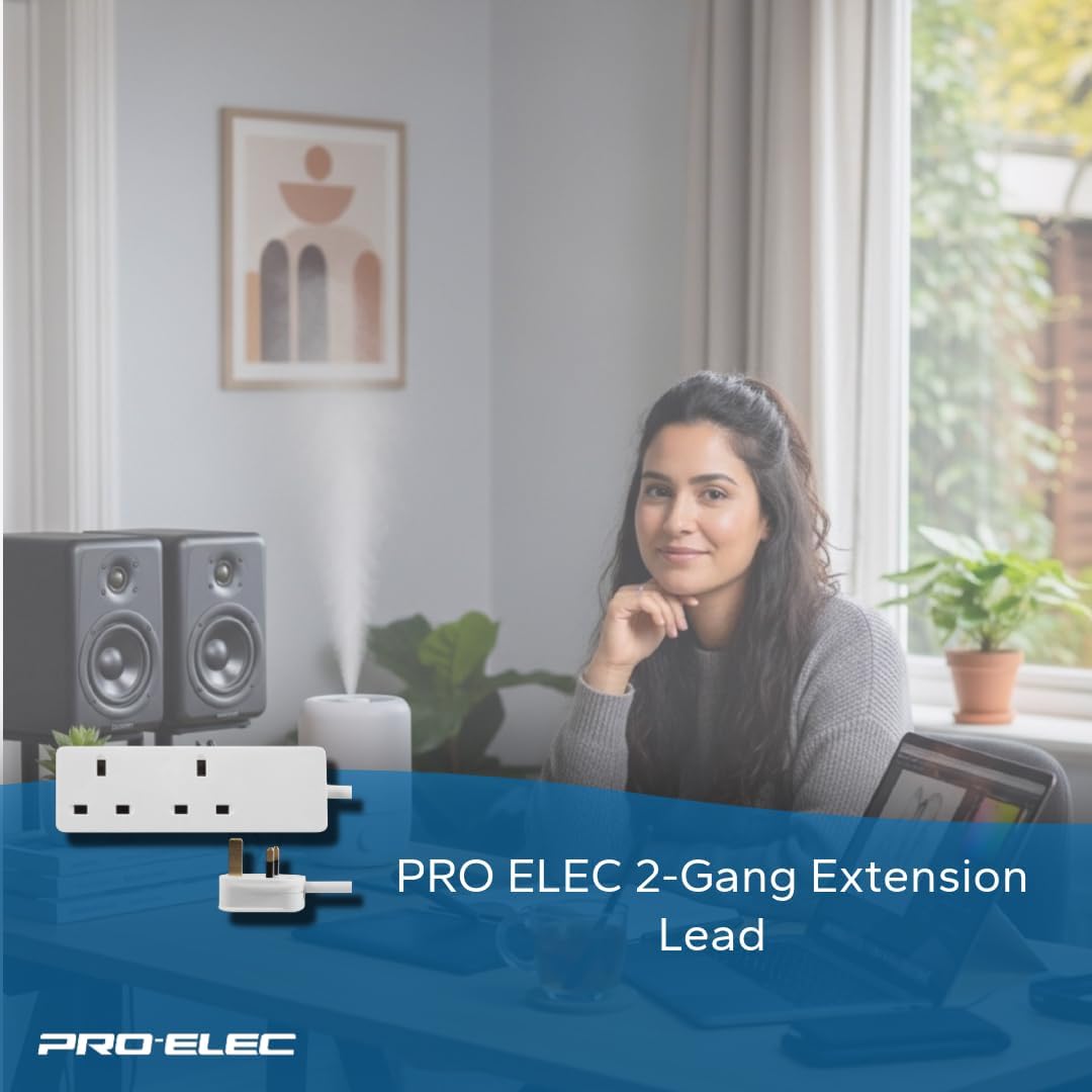 2 way extension lead - 0.5m - PELB1403