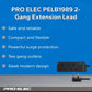PELB1989 2-Gang Extension Lead with Surge Protection, 1m, Black