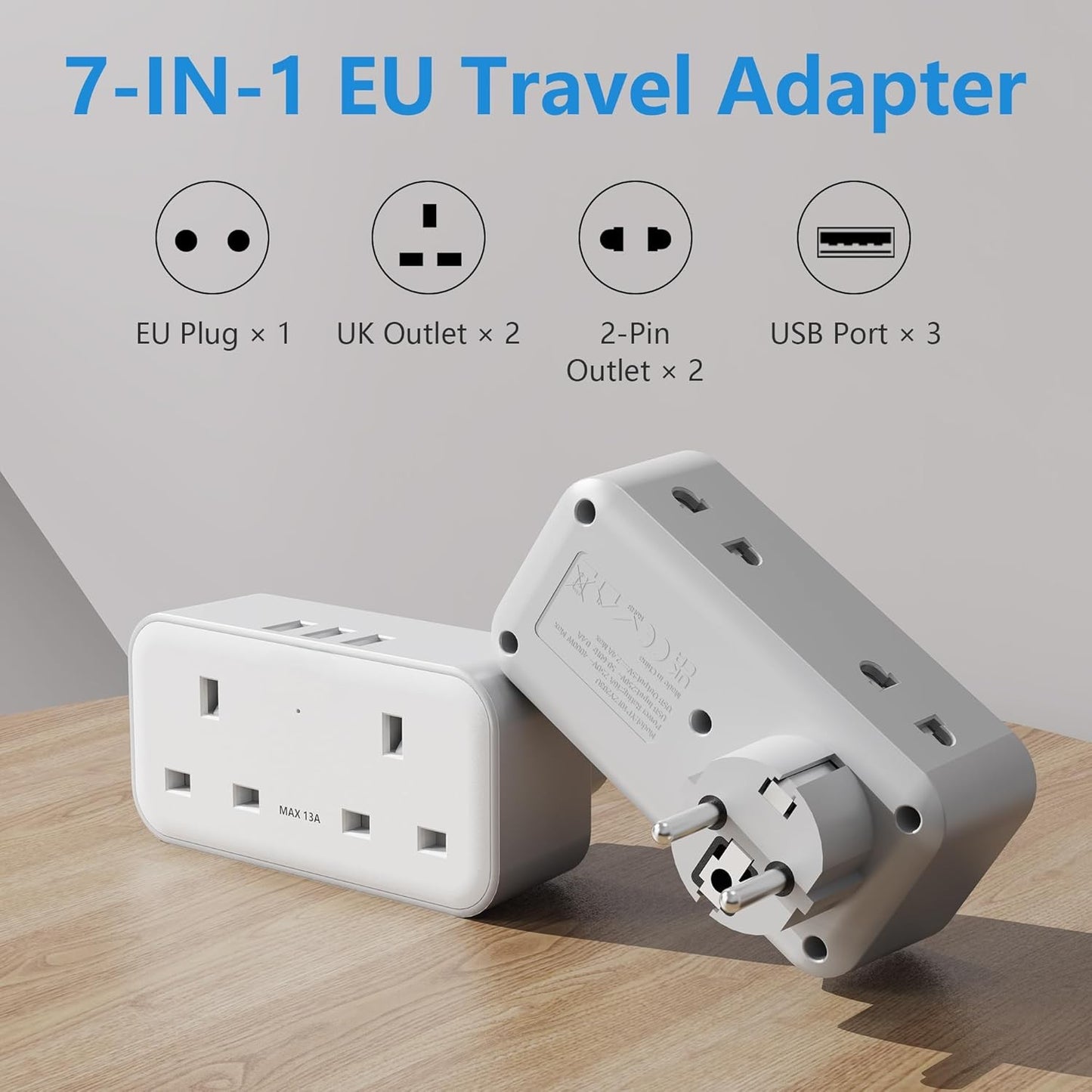 UK to European Plug Adapter