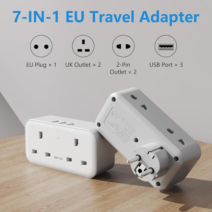 UK to European Plug Adapter
