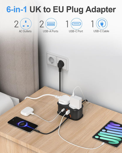 UK to European Plug Adapter