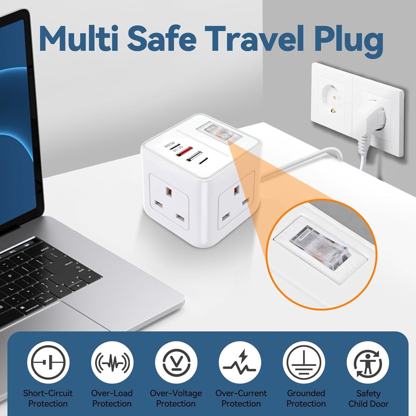 UK to European Plug Adapter