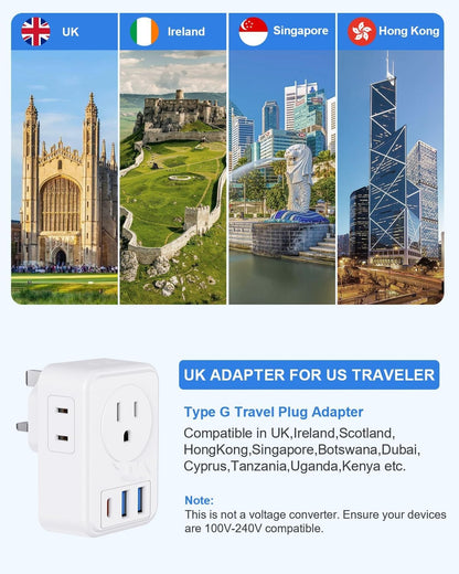 US to UK Plug Adapter