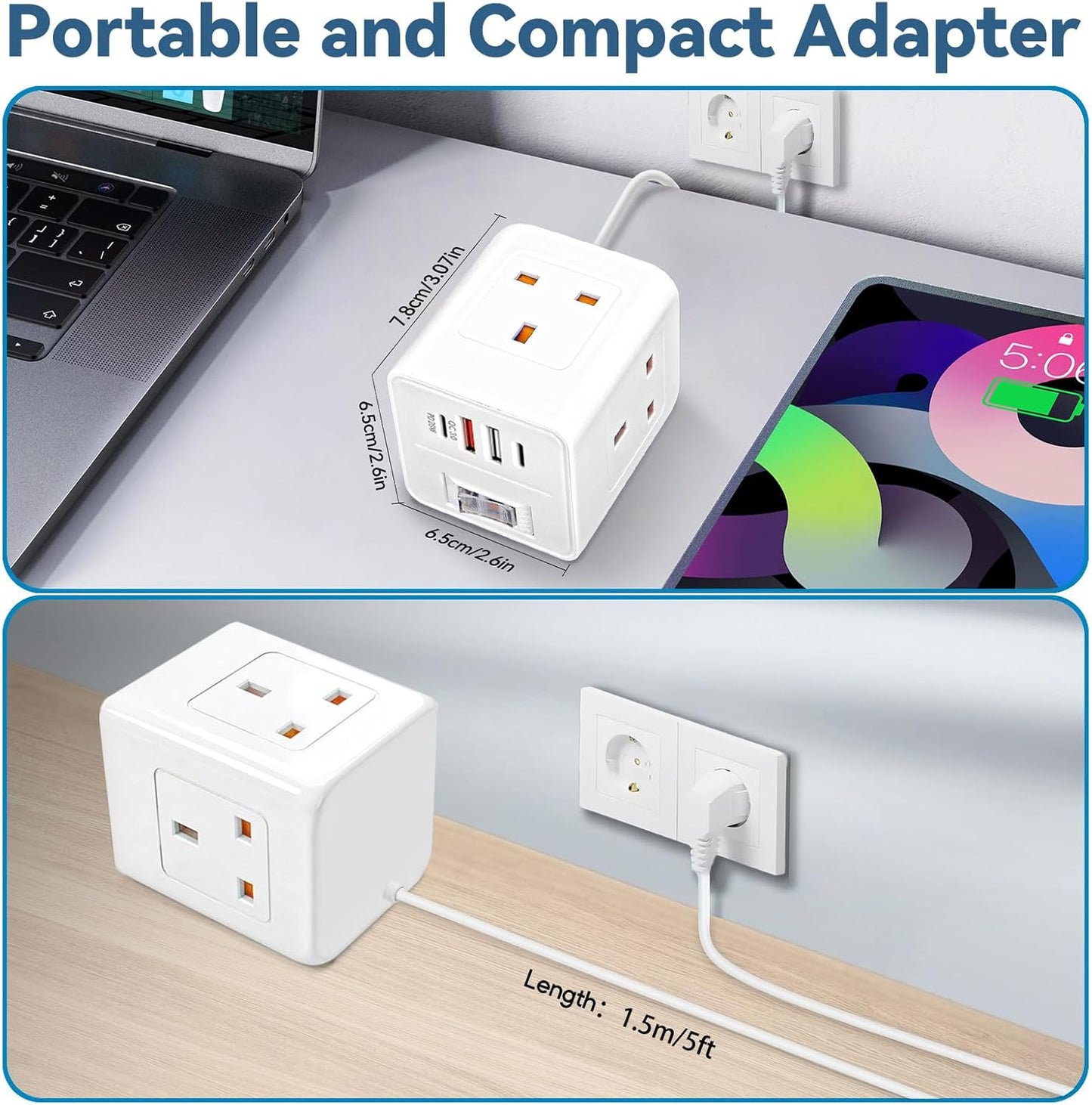 UK to European Plug Adapter