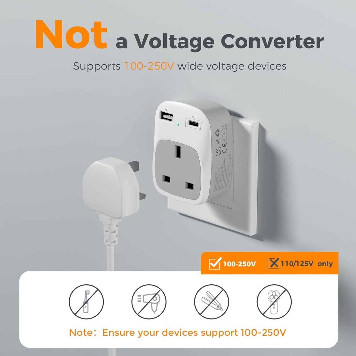 UK to Italy Plug Adapter