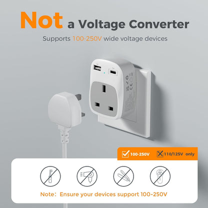UK to Italy Plug Adapter