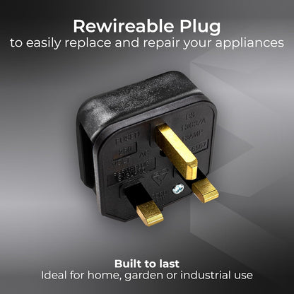 Permaplug Heavy-Duty 13 Amp UK 3-Pin Mains Plug