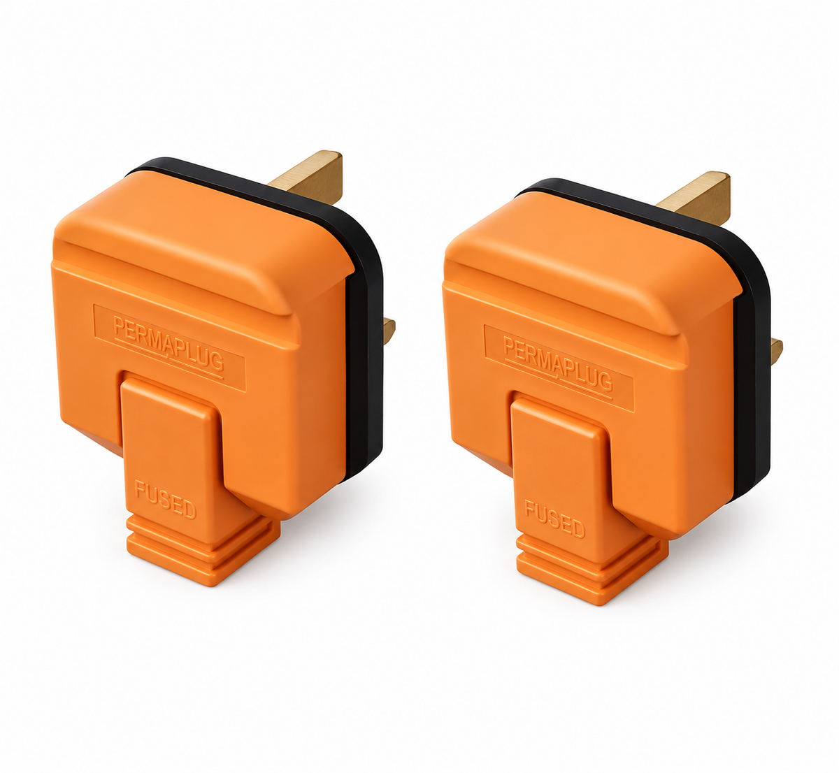 Permaplug Heavy-Duty 13 Amp UK 3-Pin Mains Plug Pack of 50