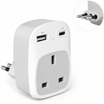 UK to Italy Plug Adapter