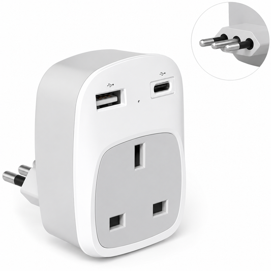 UK to Italy Plug Adapter