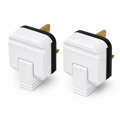Permaplug Heavy-Duty 13 Amp UK 3-Pin Mains Plug Pack of 2