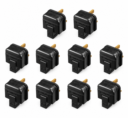 Permaplug Heavy-Duty 13 Amp UK 3-Pin Mains Plug Pack of 10