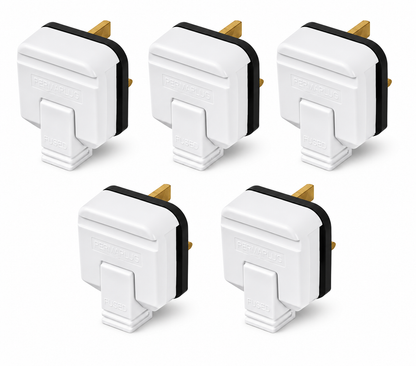 Permaplug Heavy-Duty 13 Amp UK 3-Pin Mains Plug Pack of 5