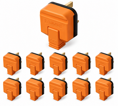 Permaplug Heavy-Duty 13 Amp UK 3-Pin Mains Plug Pack of 10