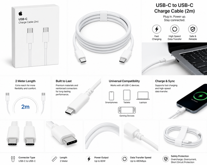 Usb Type C Charging Cable - 2M - Apple