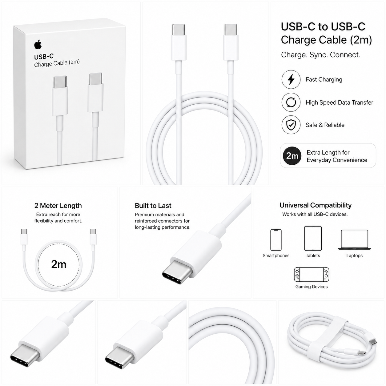 Usb Type C Charging Cable - 2M - Apple