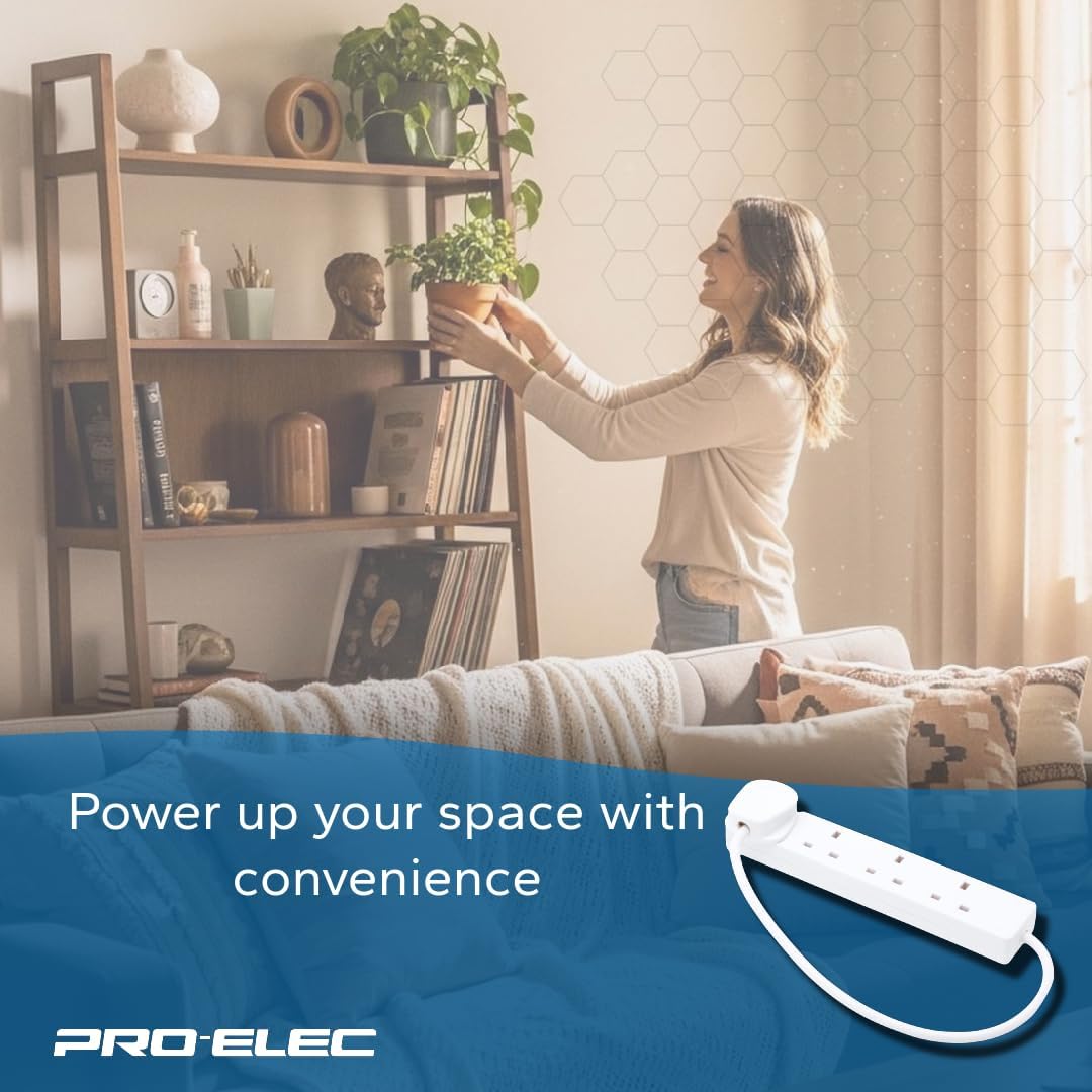 4 Way Extension Lead - 0.5m - PELB1901
