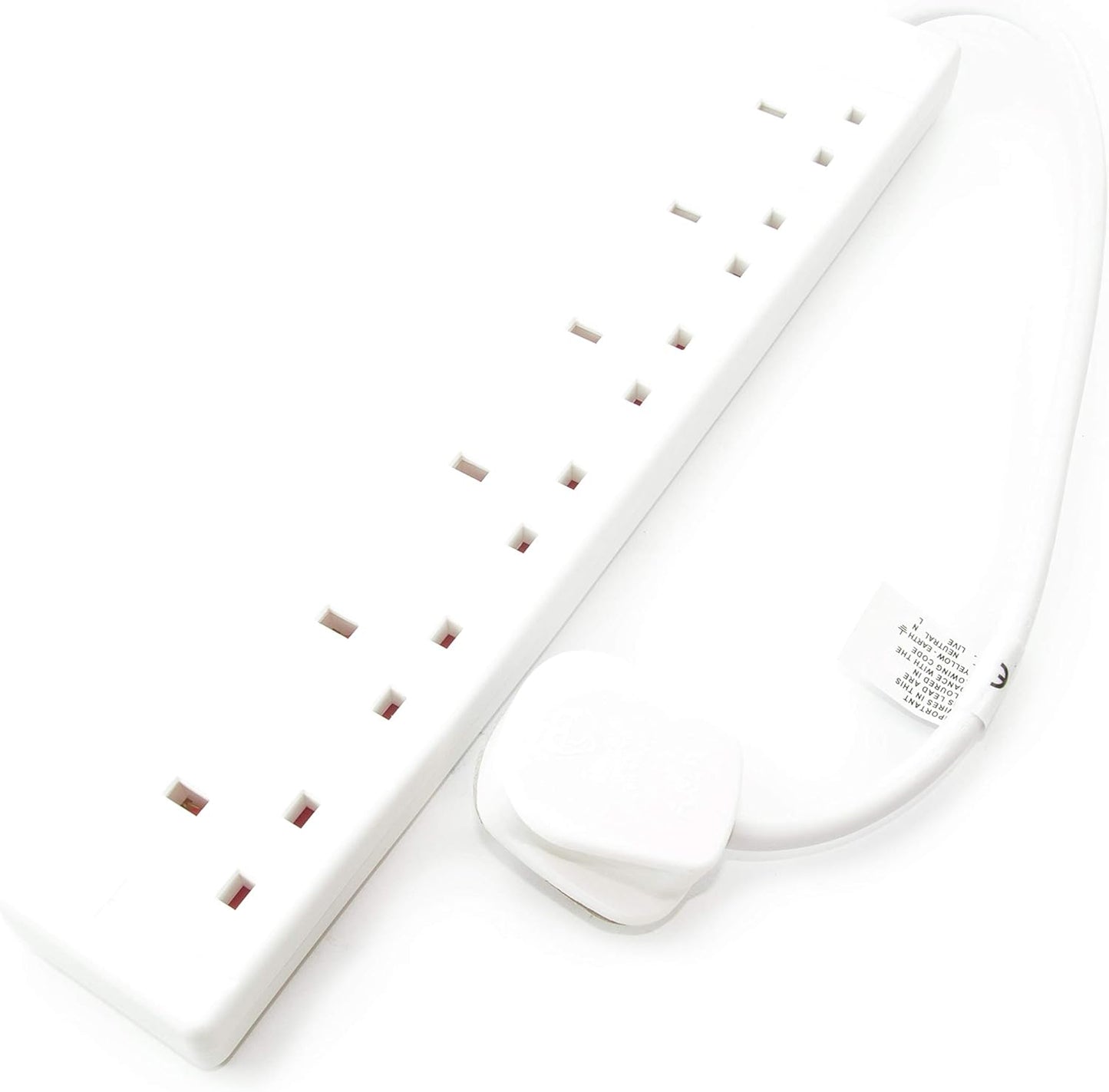 6 Way Extension Lead - 0.5m – PELB1709